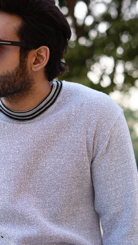 Mens gray twist yarn sweatshirts - Premium Sweatshirts from The Divine Shop - Just Rs.1699! Shop now at The Divine Shop
