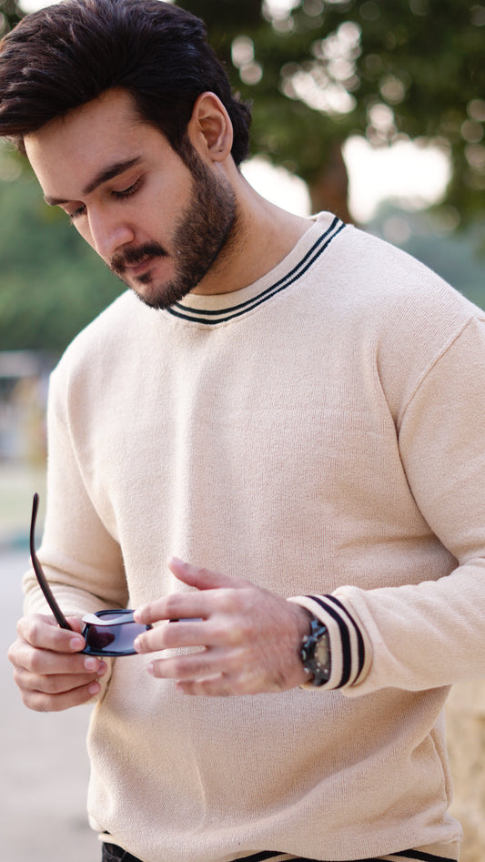 Man in sunglasses cotton fleece sweatshirt - Premium Sweatshirts from The Divine Shop - Just Rs.1699! Shop now at The Divine Shop