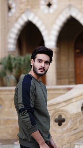 Mens drip style sweatshirt two tone - Premium Sweatshirts from The Divine Shop - Just Rs.1699! Shop now at The Divine Shop