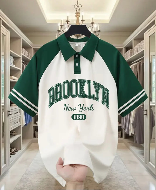 Raglan Brooklyn Printed T-shirt in Jersi