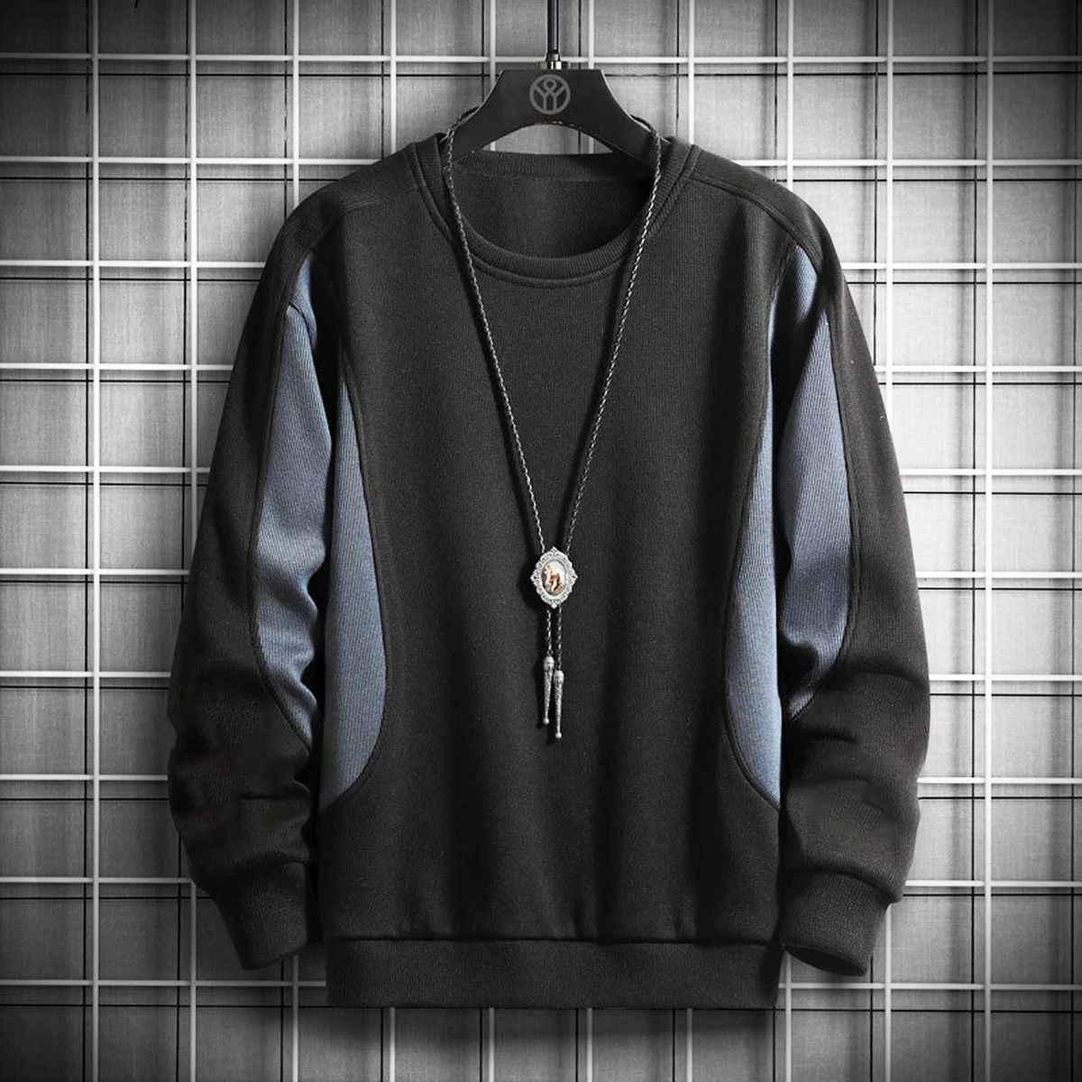 Two tone bolo tie sweatshirt vintage style sweatshirts - Premium Sweatshirts from The Divine Shop - Just Rs.1699! Shop now at The Divine Shop