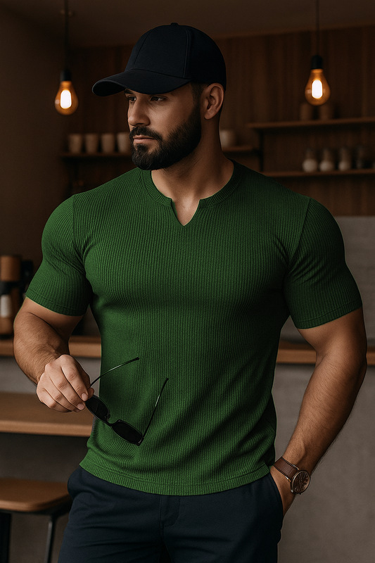 Bundles of 4 v-shape t-shirt mens cotton knitted
