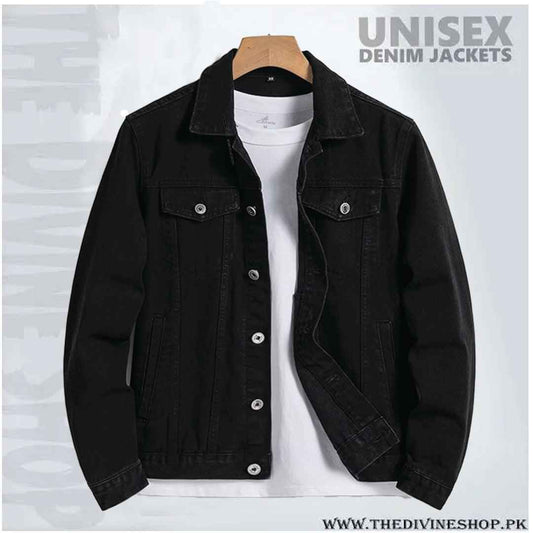 Export quality black denim jacket - Premium Denim jacket from The Divine Shop - Just Rs.2799! Shop now at The Divine Shop