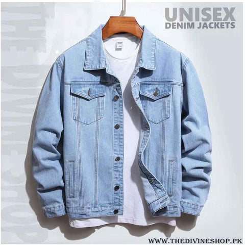Ice blue denim jacket - Premium Denim jacket from The Divine Shop - Just Rs.3350! Shop now at The Divine Shop