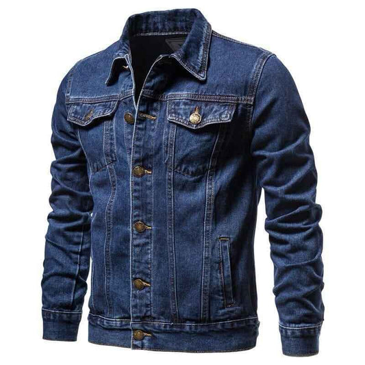 Blue denim jacket with hoodie export quality - Premium Denim jacket from The Divine Shop - Just Rs.3350! Shop now at The Divine Shop