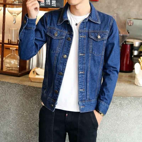 Blue denim jacket with hoodie export quality - Premium Denim jacket from The Divine Shop - Just Rs.3350! Shop now at The Divine Shop