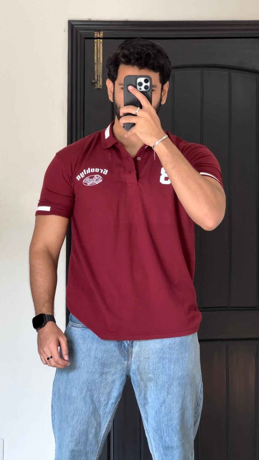 Maroon manfinity homme polo shirt - Premium Polo T-Shirt from The Divine Shop - Just Rs.2250! Shop now at The Divine Shop