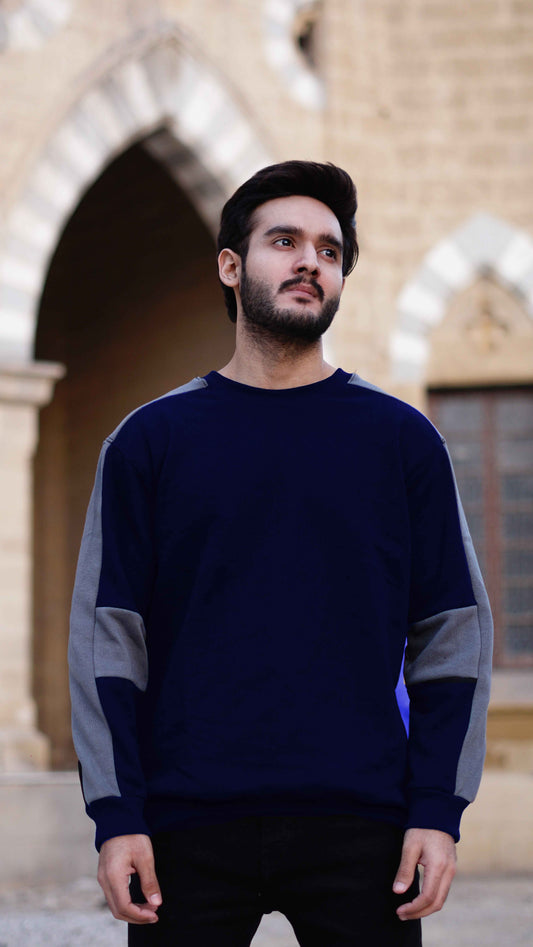 Mens drip style sweatshirt two tone - Premium Sweatshirts from The Divine Shop - Just Rs.1699! Shop now at The Divine Shop