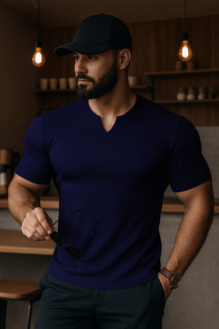 Bundles of 4 v-shape t-shirt mens cotton knitted
