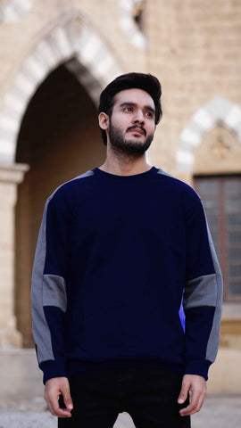 Mens drip style sweatshirt two tone - Premium Sweatshirts from The Divine Shop - Just Rs.1699! Shop now at The Divine Shop
